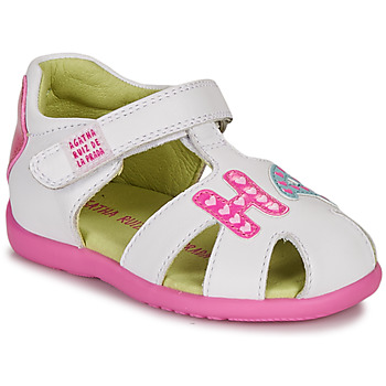 Schoenen Meisjes Sandalen / Open schoenen Agatha Ruiz de la Prada HAPPY Wit / Roze