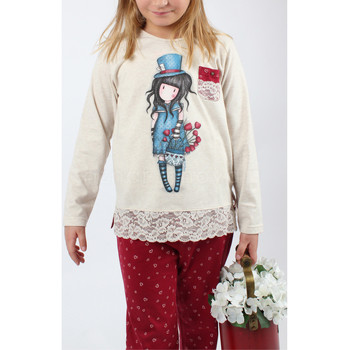 Textiel Meisjes Pyjama's / nachthemden Admas Pyjama met lange mouwen The Hatter ivoor Santoro Londen Geel