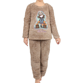 Textiel Meisjes Pyjama's / nachthemden Admas Pyjama lange mouwen broek Corel The Foxes bruin Santoro Londen Bruin