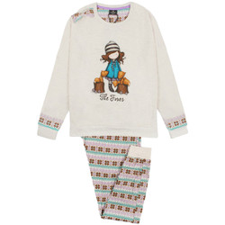 Textiel Meisjes Pyjama's / nachthemden Admas Pyjama lange mouwen broek Felpa The Foxes ivoor Santoro Londen Wit