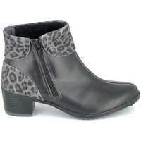 Schoenen Dames Enkellaarzen Boissy Boots Noir Leopard Zwart