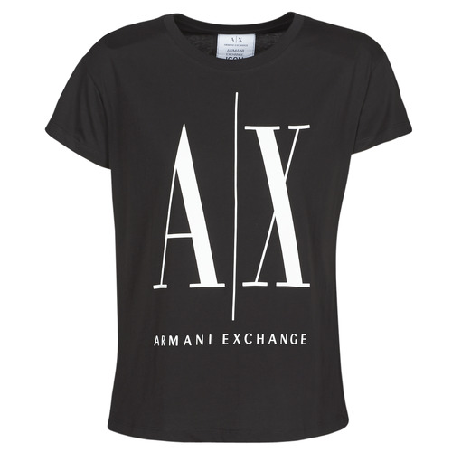 Textiel Dames T-shirts korte mouwen Armani Exchange HELIEK Zwart