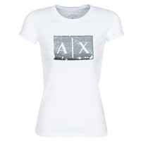 Textiel Dames T-shirts korte mouwen Armani Exchange HANEL Wit