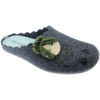 Schoenen Dames Leren slippers Riposella RIP4570bl Blauw