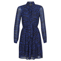 Textiel Dames Korte jurken MICHAEL Michael Kors BOLD BENGAL TIER DRS Blauw / Zwart
