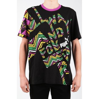 Textiel Heren T-shirts & Polo’s Puma Text Me Tee 554738-01 Multicolour