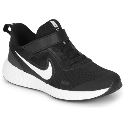 Schoenen Kinderen Lage sneakers Nike REVOLUTION 5 PS Zwart / Wit