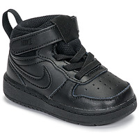 Schoenen Kinderen Hoge sneakers Nike COURT BOROUGH MID 2 TD Zwart