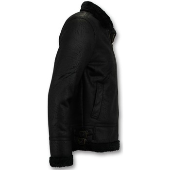 Tony Backer Shearling Jacket Lammy Coat Zwart