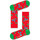 Ondergoed Sokken Happy socks Christmas cracker holly gift box Multicolour