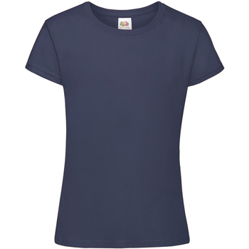 Textiel Meisjes T-shirts korte mouwen Fruit Of The Loom 61017 Blauw