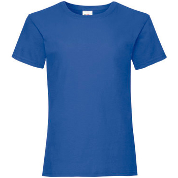 Textiel Meisjes T-shirts korte mouwen Fruit Of The Loom 61005 Blauw