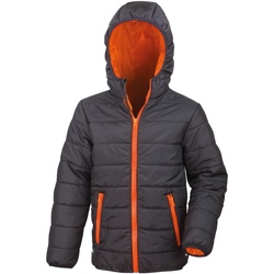 Textiel Kinderen Dons gevoerde jassen Result R233JY Zwart / Oranje