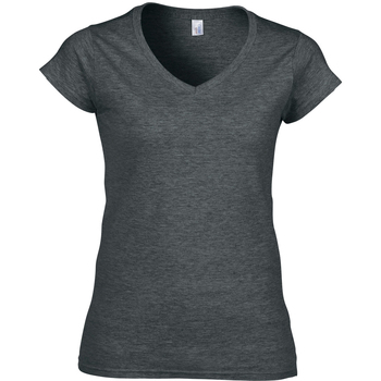 Textiel Dames T-shirts korte mouwen Gildan Soft Style Grijs