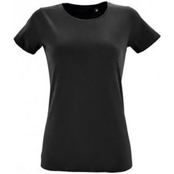 Textiel Dames T-shirts korte mouwen Sols 2758 Zwart