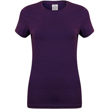 Textiel Dames T-shirts korte mouwen Skinni Fit SK121 Violet