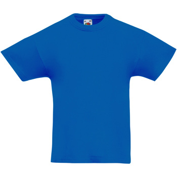 Textiel Kinderen T-shirts korte mouwen Fruit Of The Loom 61019 Blauw