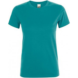Textiel Dames T-shirts korte mouwen Sols Regent Blauw