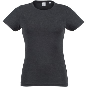 Textiel Dames T-shirts korte mouwen Skinni Fit SK161 Zwart