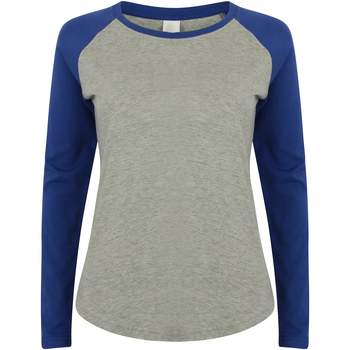 Textiel Dames T-shirts met lange mouwen Skinni Fit SK271 Blauw