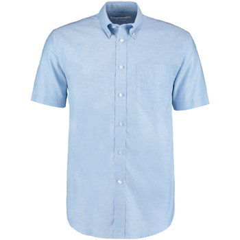 Textiel Heren Overhemden korte mouwen Kustom Kit KK350 Blauw