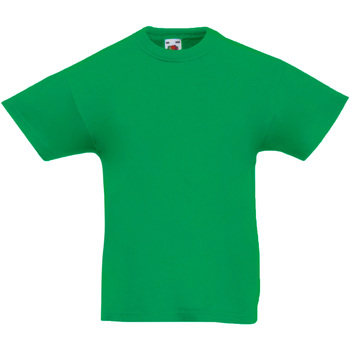 Textiel Kinderen T-shirts korte mouwen Fruit Of The Loom 61019 Groen