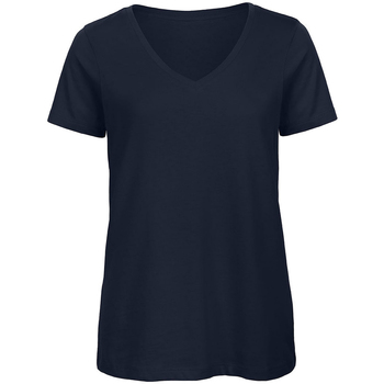 Textiel Dames T-shirts met lange mouwen B And C Organic Blauw