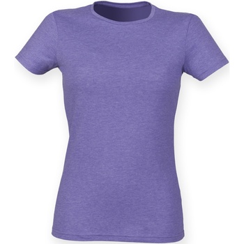 Textiel Dames T-shirts korte mouwen Skinni Fit SK121 Violet