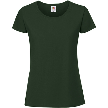 Textiel Dames T-shirts met lange mouwen Fruit Of The Loom SS424 Groen