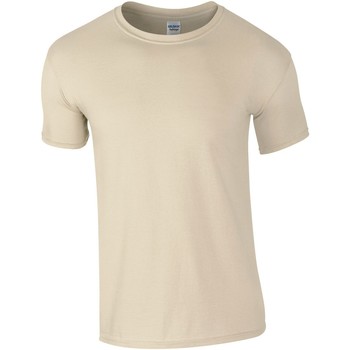 Textiel Heren T-shirts met lange mouwen Gildan GD01 Beige