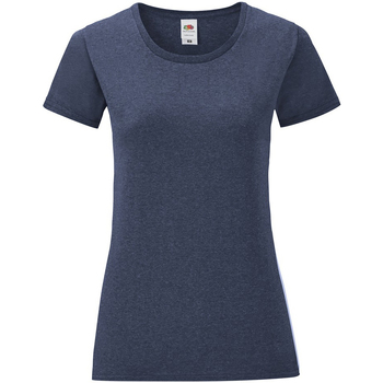 Textiel Dames T-shirts met lange mouwen Fruit Of The Loom 61432 Blauw