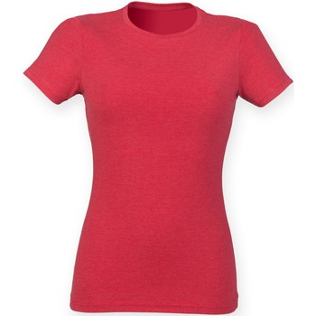Textiel Dames T-shirts korte mouwen Skinni Fit SK161 Rood