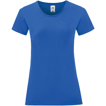 Textiel Dames T-shirts met lange mouwen Fruit Of The Loom 61432 Blauw