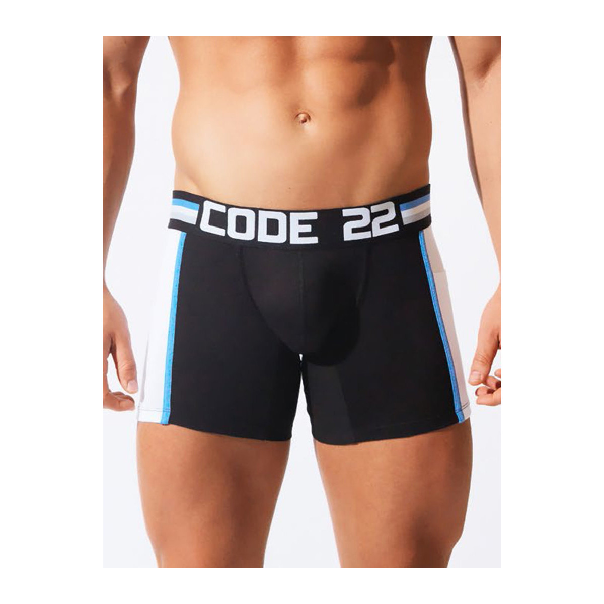 Ondergoed Heren Boxershorts Code 22 Lange boxer Asymmetric sport Code22 Zwart