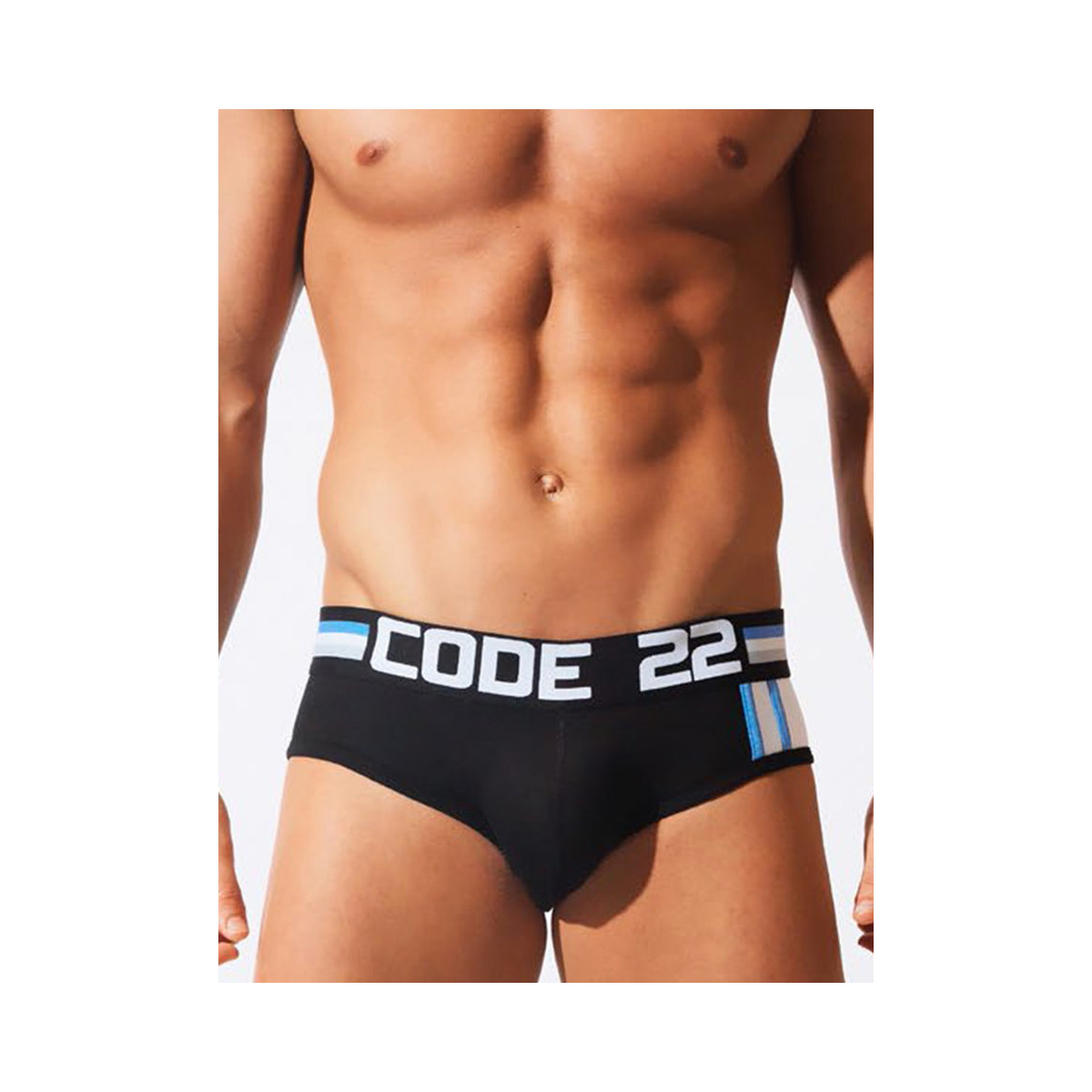 Ondergoed Heren Slips Code 22 Slips Asymmetric sport Code22 Zwart