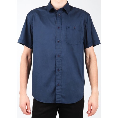 Textiel Heren Overhemden korte mouwen Wrangler S/S 1PT Shirt W58916S35 Blauw