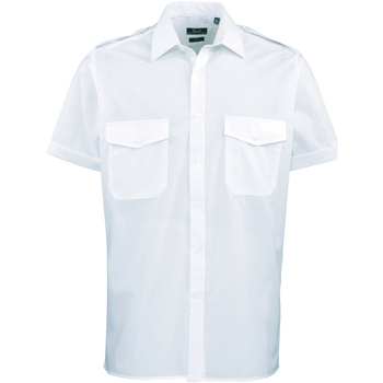 Textiel Heren Overhemden korte mouwen Premier PR212 Blauw