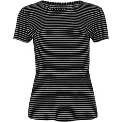 Textiel Dames T-shirts korte mouwen Lisca T-shirt met korte mouwen Romance  Cheek Zwart