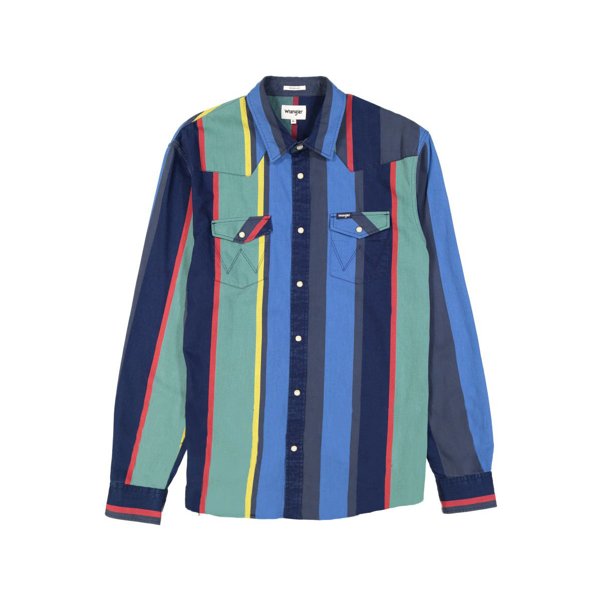 Textiel Heren Overhemden lange mouwen Wrangler Chemise  Western 2 Pocket Multicolour