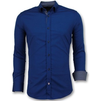 Textiel Heren Overhemden lange mouwen Tony Backer Getailleerde Blouse Blauw