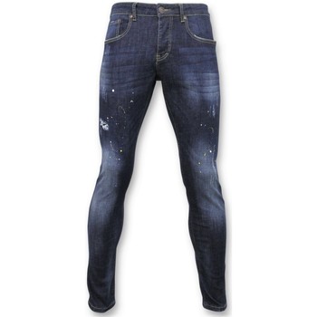 Textiel Heren Skinny jeans True Rise Broek Jeans Verfvlekken D Blauw