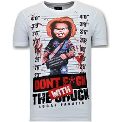 Textiel Heren T-shirts korte mouwen Local Fanatic Print Bloody Chucky Angry Wit