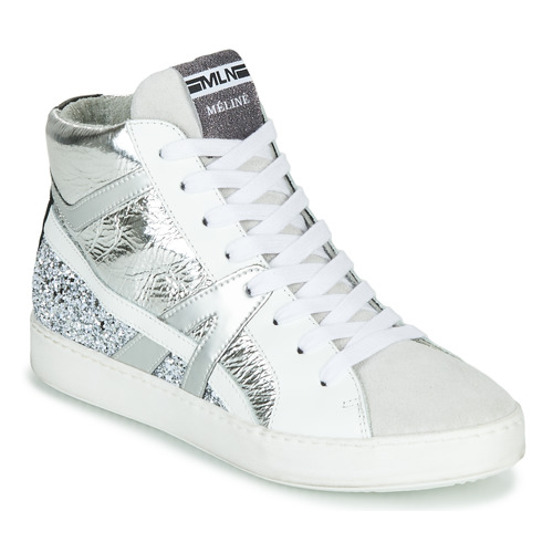 Schoenen Dames Hoge sneakers Meline IN1363 Wit / Zilver