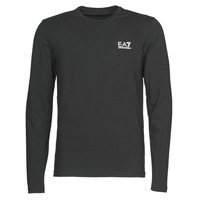 Textiel Heren T-shirts met lange mouwen Emporio Armani EA7 TRAIN CORE ID M TEE LS ST Zwart / Logo / Wit