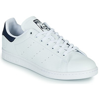 Schoenen Lage sneakers adidas Originals STAN SMITH VEGAN Wit / Blauw