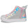 Schoenen Meisjes Hoge sneakers Skechers TWI-LITES 2.0 Zilver / Roze / Led