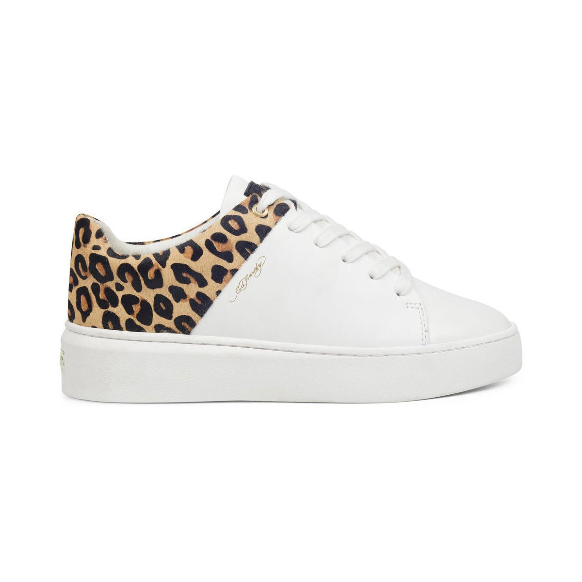 Schoenen Dames Sneakers Ed Hardy Wild low top white leopard Wit