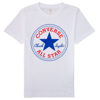 Textiel Jongens T-shirts korte mouwen Converse CORE CHUCK PATCH TEE Wit