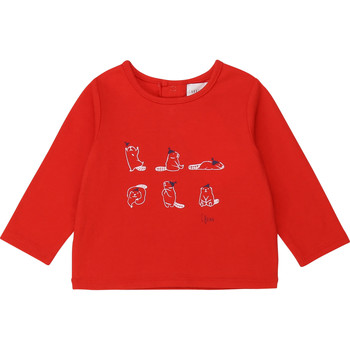 Textiel Meisjes T-shirts met lange mouwen Carrément Beau Y95252 Rood