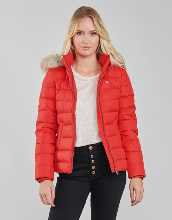 Tommy Jeans TJW BASIC HOODED DOWN JACKET Rood